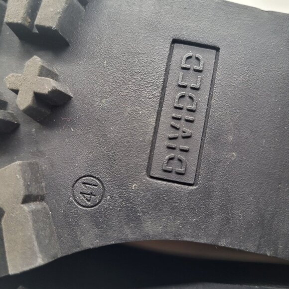 H&M DIVIDED Platform Boots Chunky Sole White Black Pull On Womens US 9.5/EU 41 - Picture 12 of 15